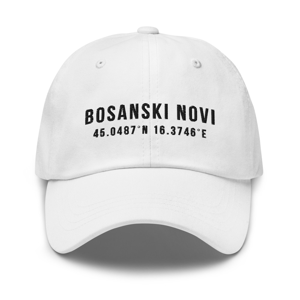 Bosanski Novi Coordinates White Dad Hat