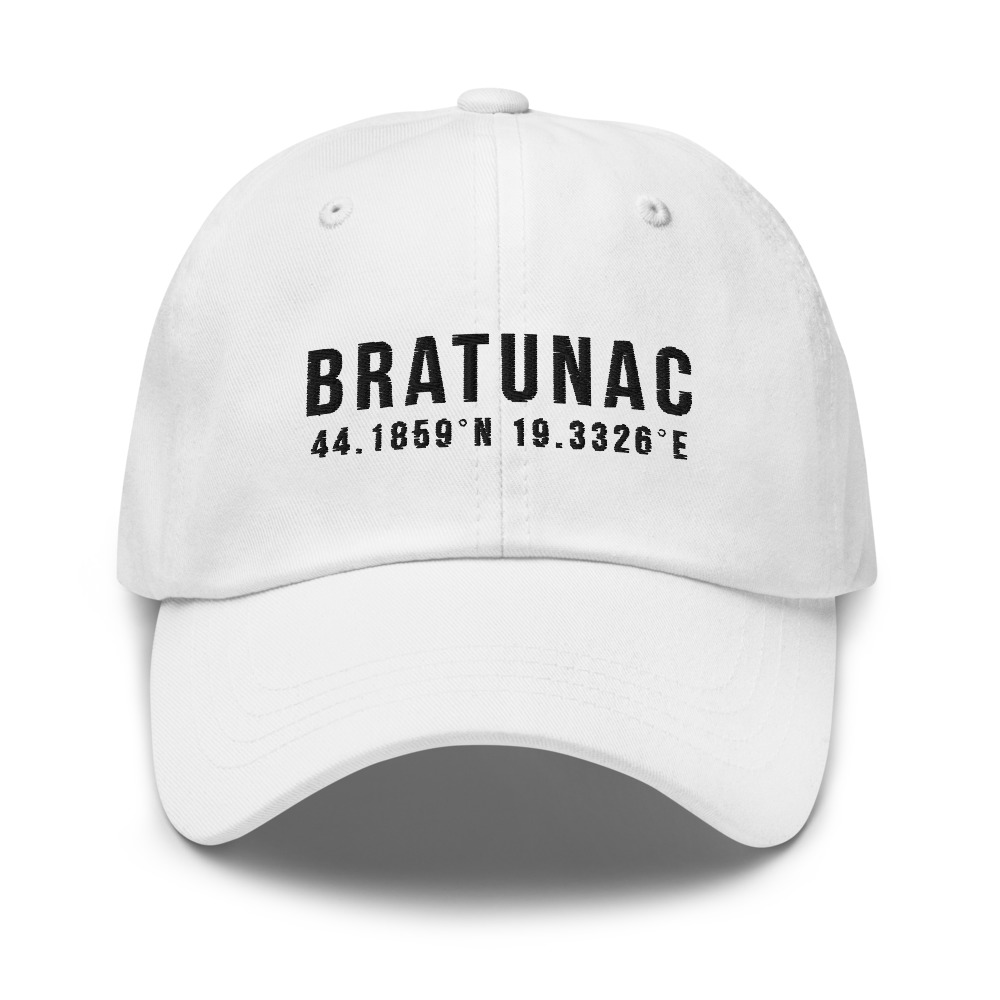 Bratunac Coordinates White Dad Hat