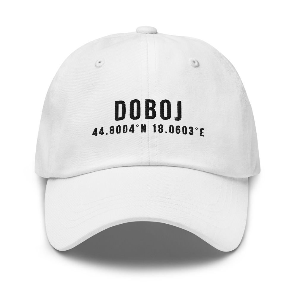 Doboj Coordinates White Dad Hat