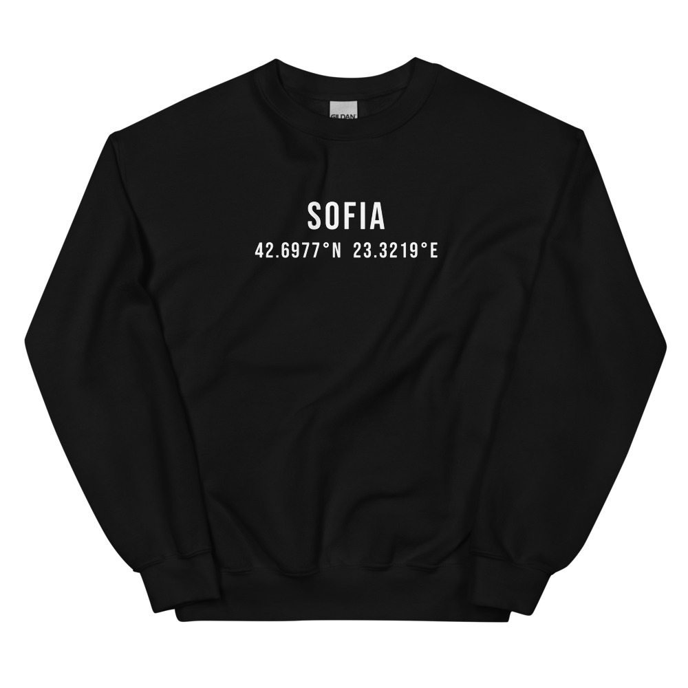 Sofia Coordinates Sweatshirt (White Text)
