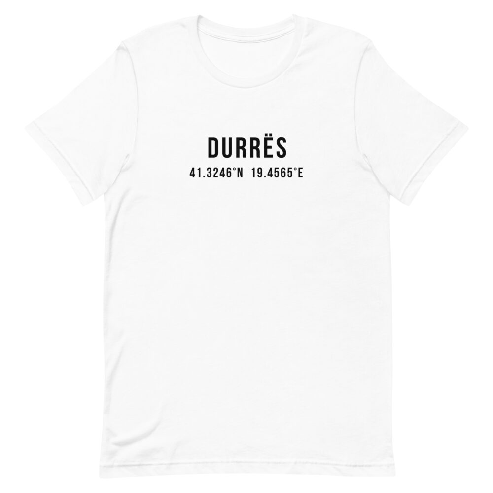 Durrës Coordinates White T-Shirt