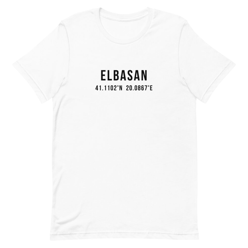 Elbasan Coordinates White T-Shirt