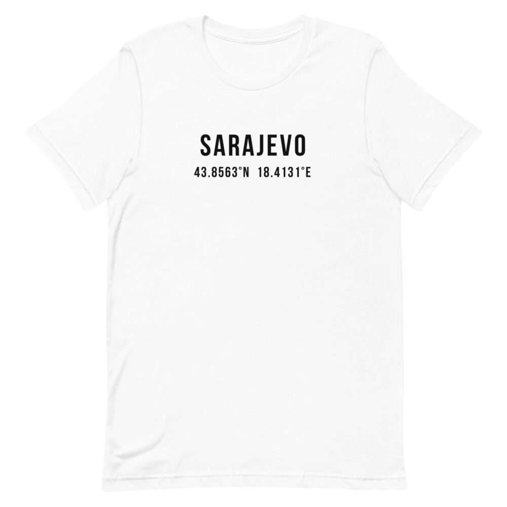 Sarajevo Coordinates White T-Shirt