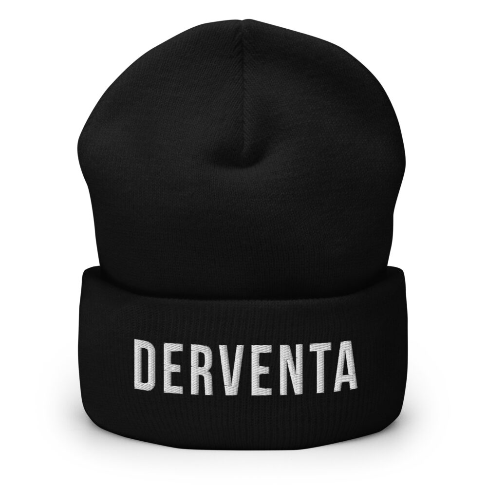 Derventa Beanie (White Text)