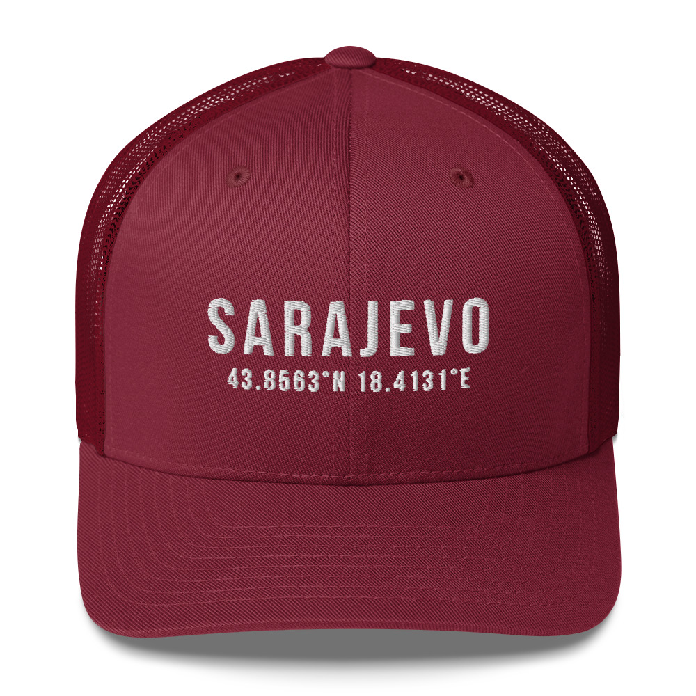 Sarajevo Coordinates Trucker Hat