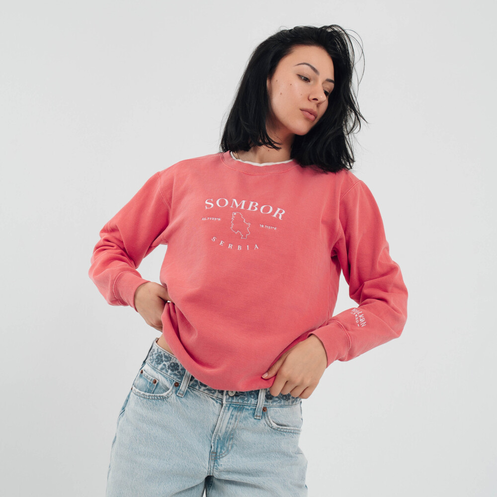 Sombor Embroidered Country Outline Sweatshirt