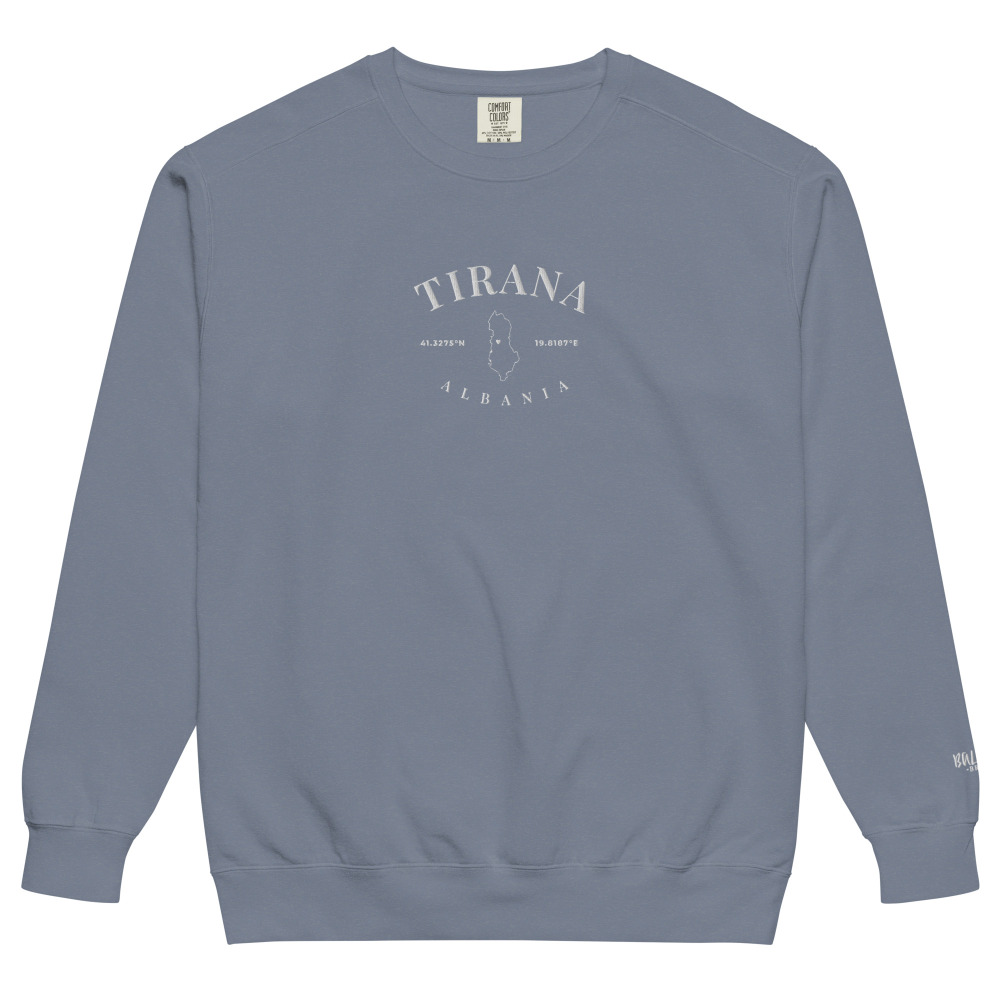 Tirana Embroidered Country Outline Sweatshirt