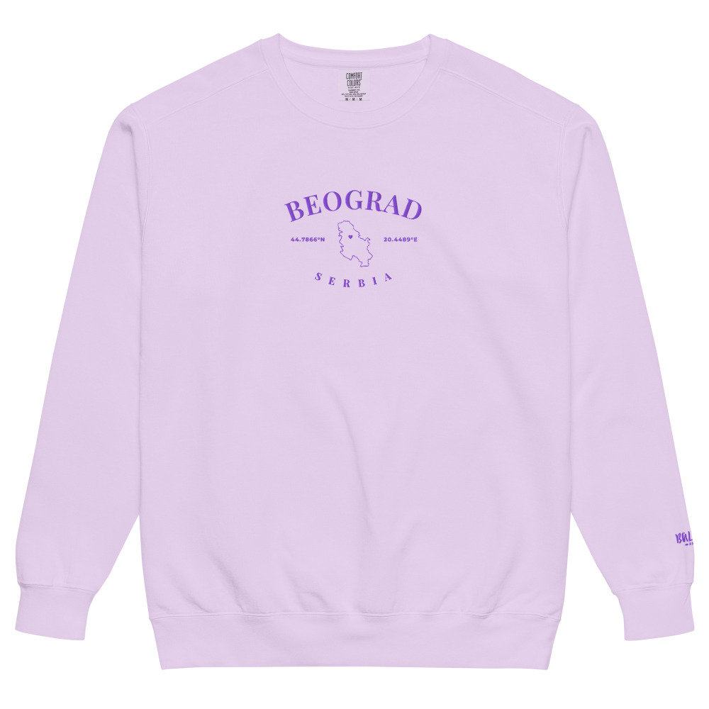 Beograd Embroidered Country Outline Sweatshirt