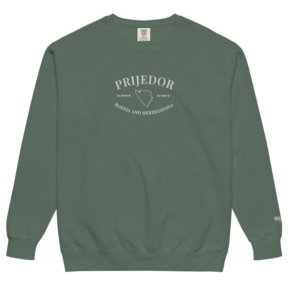 Prijedor Embroidered Country Outline Sweatshirt