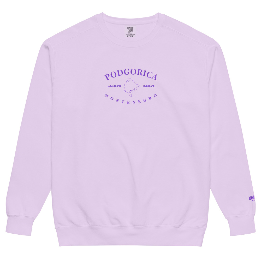 Podgorica Embroidered Country Outline Sweatshirt