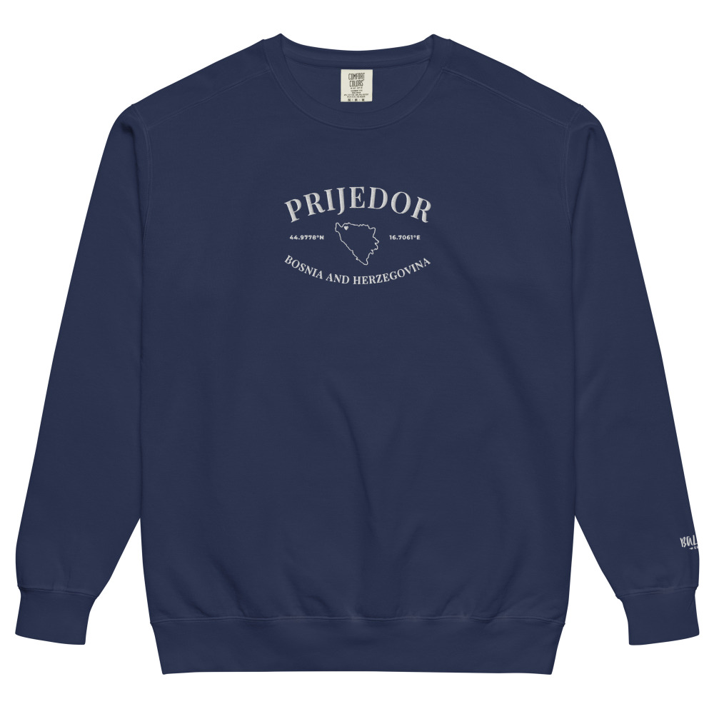 Prijedor Embroidered Country Outline Sweatshirt