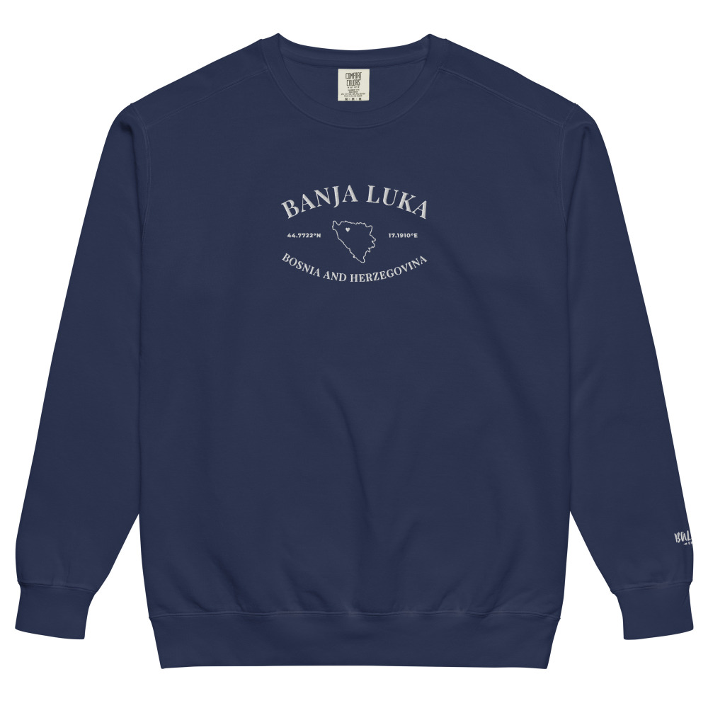 Banja Luka Embroidered Country Outline Sweatshirt