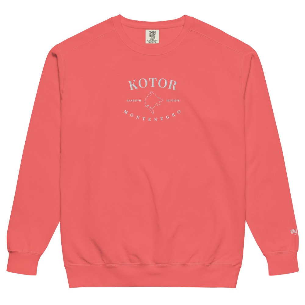 Kotor Embroidered Country Outline Sweatshirt